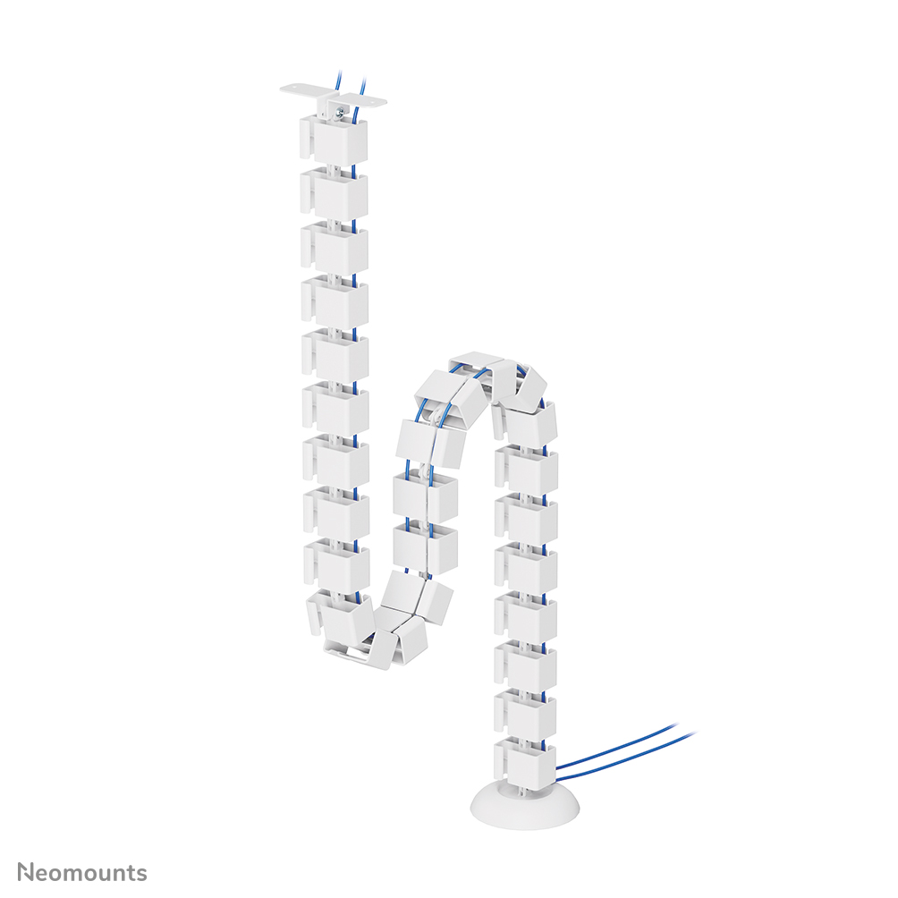 Neomounts ADS06-130WH Organizador vertebral de cables - vértebras modulares - fijación con tornillos - universal - blanco