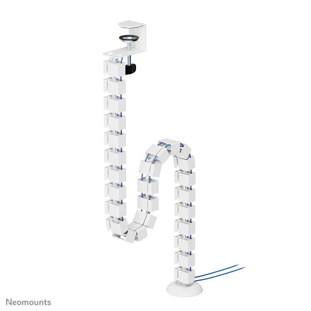Neomounts ADS06-131WH Organizador vertebral de cables - vértebras modulares - montaje de abrazadera - universal - blanco