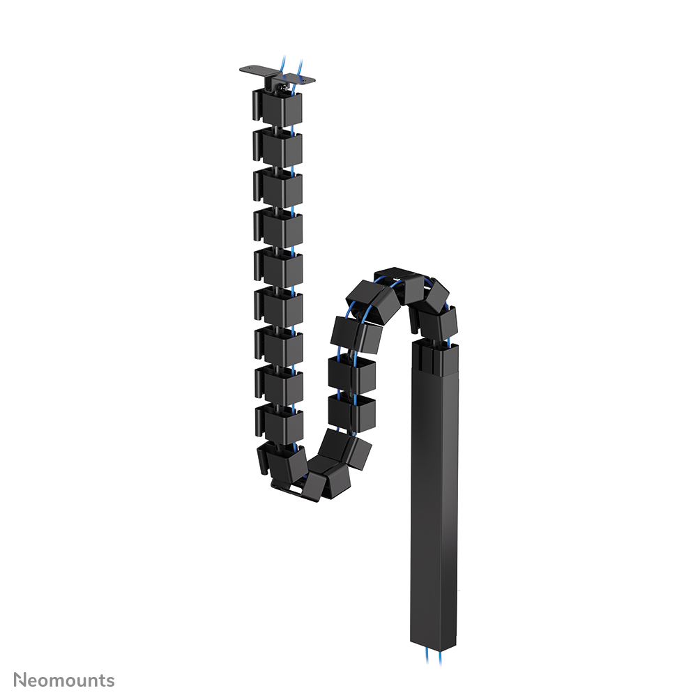 Neomounts ADS06-133BL Organizador vertebral de cables - vértebras modulares - fijación con tornillos - cubierta magnética para cables -universal - negro