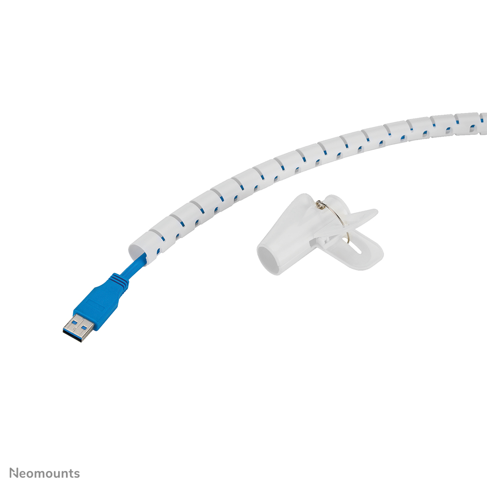 Neomounts ADS06-140WH Organizador para cables - para 1-3 cables - 15 mm - universal - blanco