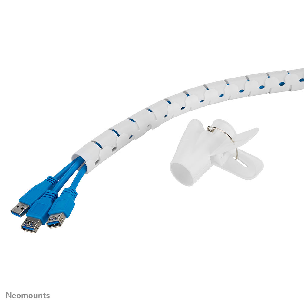 Neomounts ADS06-142WH Organizador para cables - para 1-5 cables - 25 mm - universal - blanco