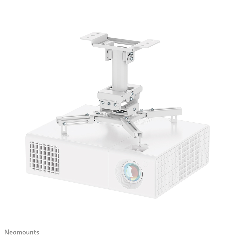 Neomounts CL25-530WH1 Soporte de techo para proyector - máx 45 kg - alt. 25,5 cm - Modelo de Fácil Montaje - movimiento completo - blanco