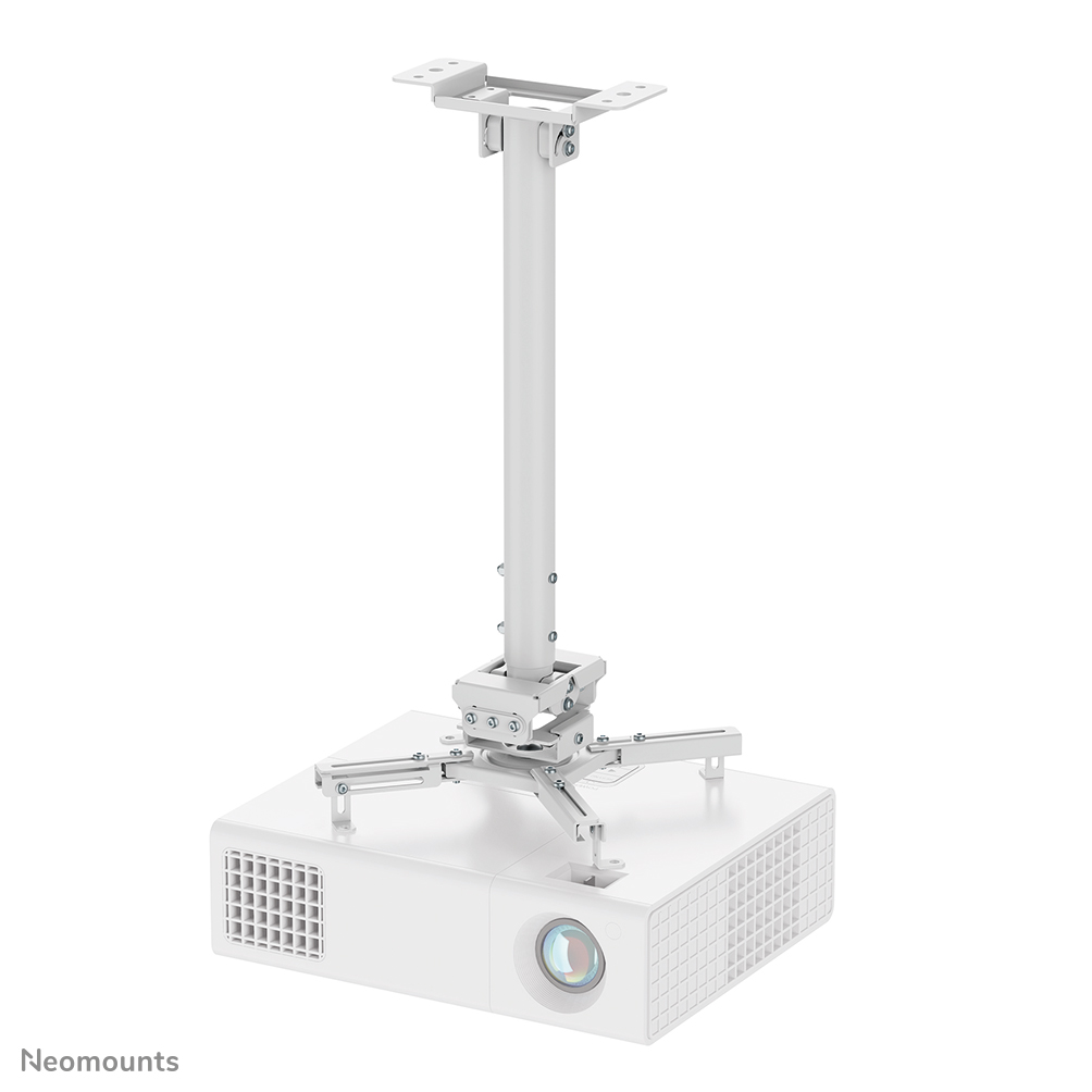 Neomounts CL25-540WH1 Soporte de techo para proyector - máx 35 kg - alt. 60,5-90,5 cm - Modelo de Fácil Montaje - movimiento completo - blanco