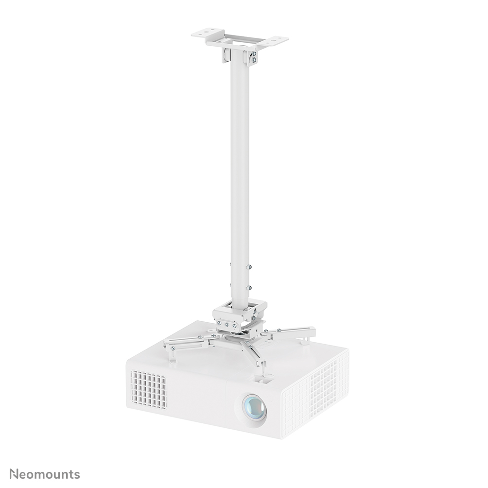 Neomounts CL25-550WH1 Soporte de techo para proyector - máx 35 kg - alt. 74,5-114,5 cm - Modelo de Fácil Montaje - movimiento completo - blanco