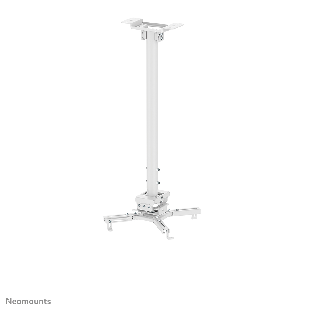 Neomounts CL25-550WH1 Soporte de techo para proyector - máx 35 kg - alt. 74,5-114,5 cm - Modelo de Fácil Montaje - movimiento completo - blanco