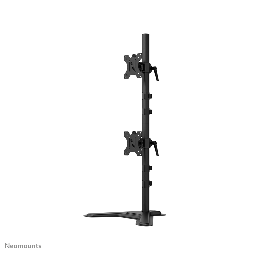 Neomounts DS45-600BL2V Soporte de monitor doble - 10-32" - 0-9 kg | 19,8 lbs (2x) - inclinable 90° - rotatorio 360° - giro 180° - VESA 75x75 - Negro