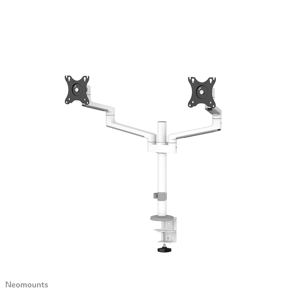 Neomounts NEXT Lite DS60-425WH2 Brazo de monitor 2 pantallas - 17-27" - 0-8 kg/pantalla - modelo T-Rex para ahorro de espacio - embalaje 100% libre de plástico - blanco