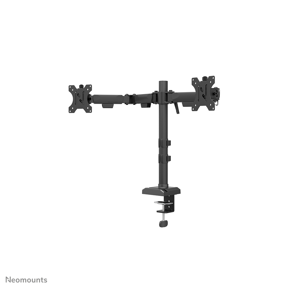Neomounts NERO DS60-600BL2 Brazo de monitor 2 pantallas - 10-32" - 0-8 kg/pantalla - Quick-fix - Tope-a-180° - embalaje 100% libre de plástico - negro