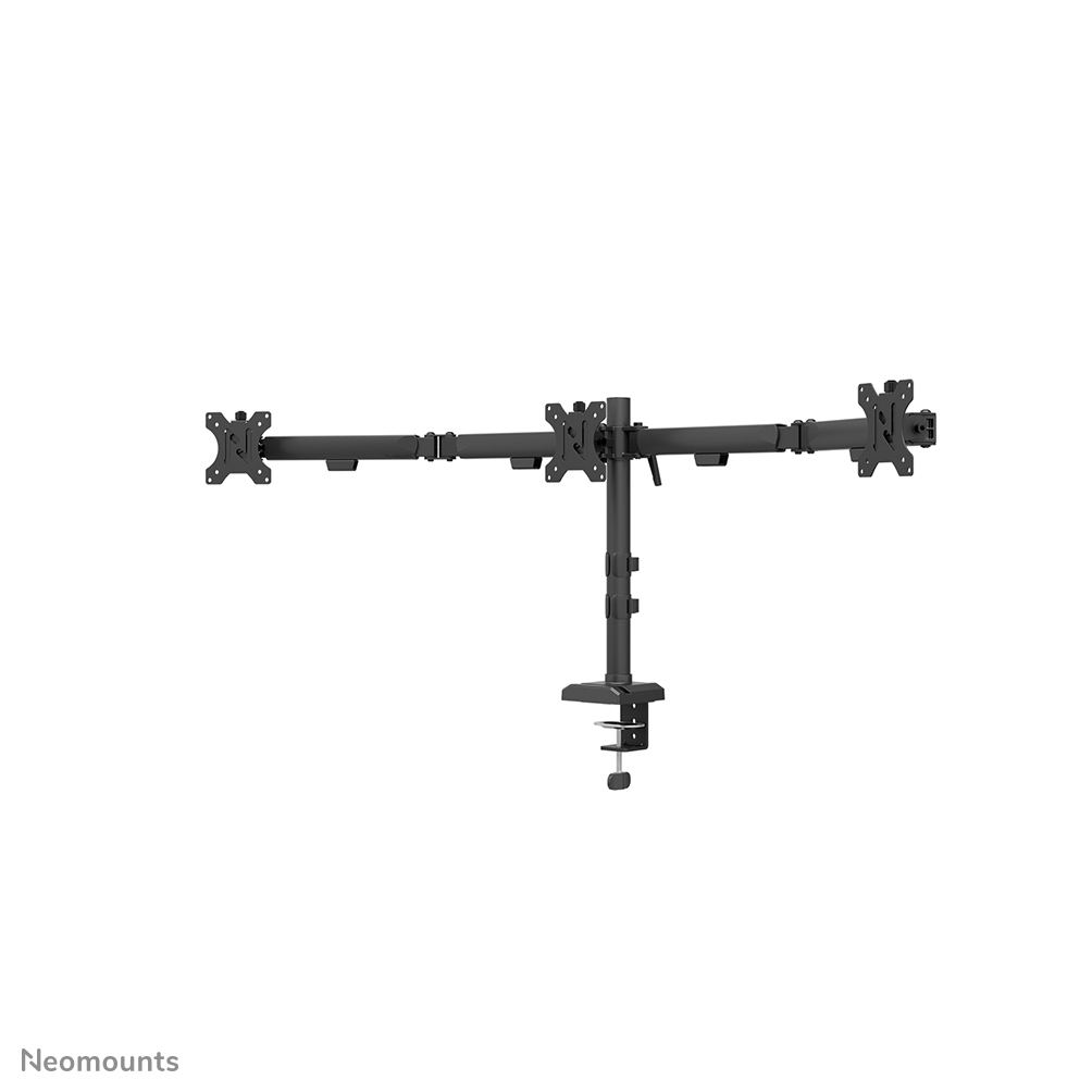 Neomounts NERO DS60-600BL3 Brazo de monitor 3 pantallas - 10-27" - 0-6 kg/pantalla - Quick-fix - Tope-a-180° - embalaje 100% libre de plástico - negro