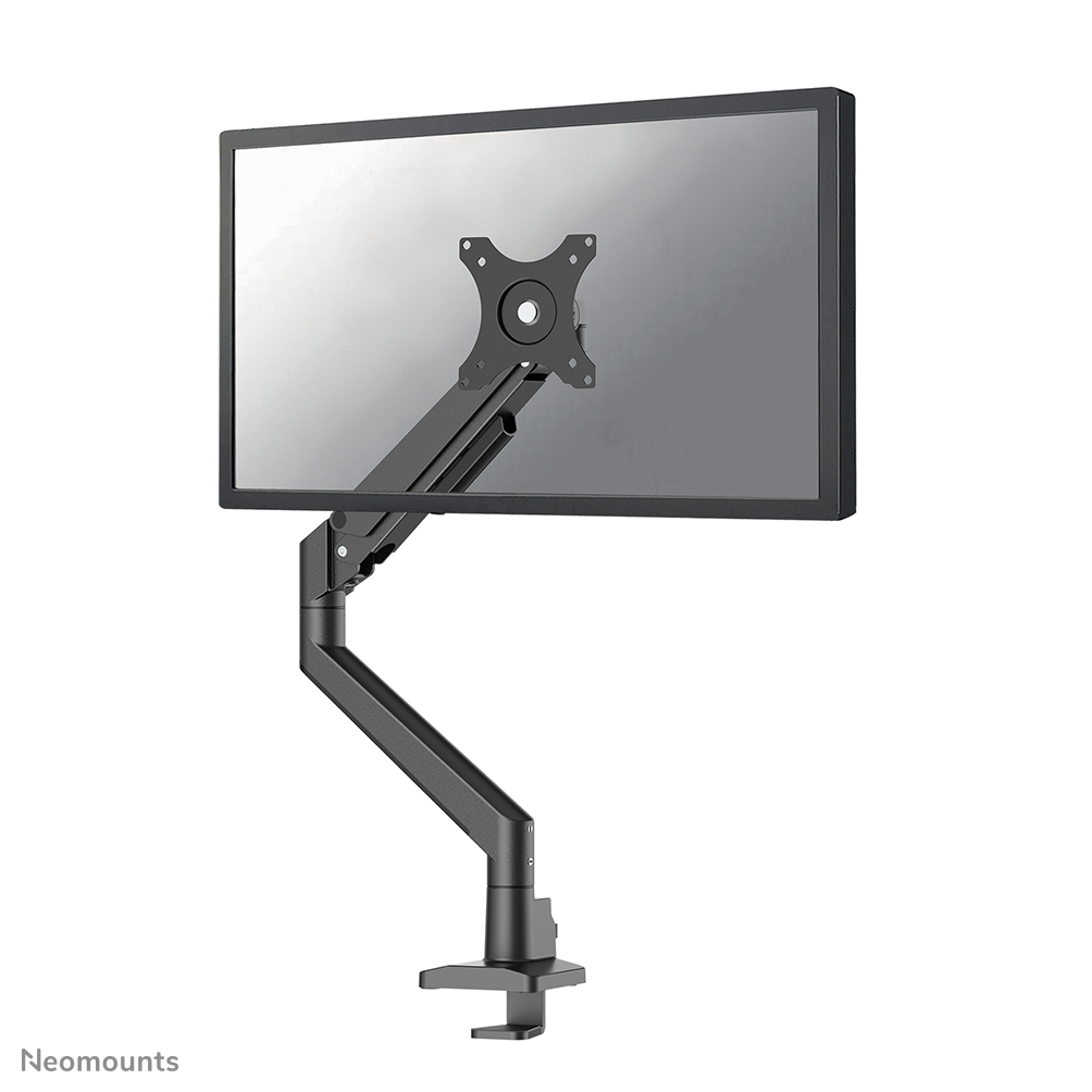 Neomounts NEXT Slim DS70-250BL1 Brazo de monitor 1 pantalla - 17-35" - 1-9 kg (curvo 8 kg) - resorte de gas - Tope-a-180° - Topfix - Modelo de Fácil Montaje - embalaje 100% libre de plástico - negro