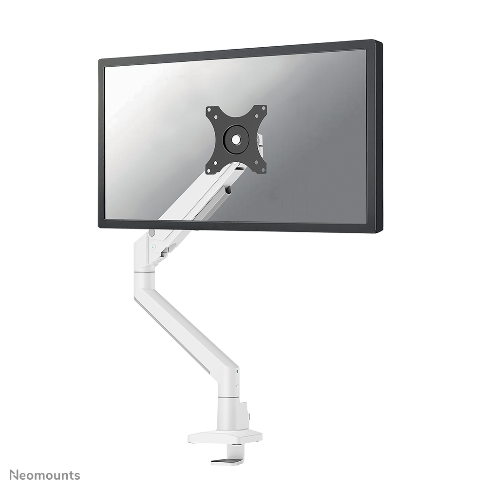 Neomounts NEXT Slim DS70-250WH1 Brazo de monitor 1 pantalla - 17-35" - 1-9 kg (curvo 8 kg) - resorte de gas - Tope-a-180° - Topfix - Modelo de Fácil Montaje - embalaje 100% libre de plástico - blanco