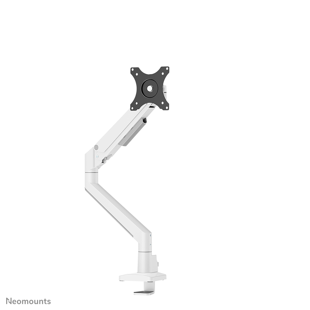 Neomounts NEXT Slim DS70-250WH1 Brazo de monitor 1 pantalla - 17-35" - 1-9 kg (curvo 8 kg) - resorte de gas - Tope-a-180° - Topfix - Modelo de Fácil Montaje - embalaje 100% libre de plástico - blanco