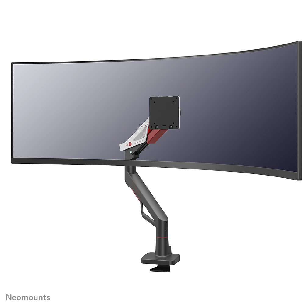 Neomounts ACE DS70-256BL1 Brazo de monitor gaming 1 pantalla - 24-57" - 2-30 kg (curvo 24 kg) - inclinación de precisión - resorte de gas - tope-a-180° - Topfix - modelo de Fácil Montaje - rojo