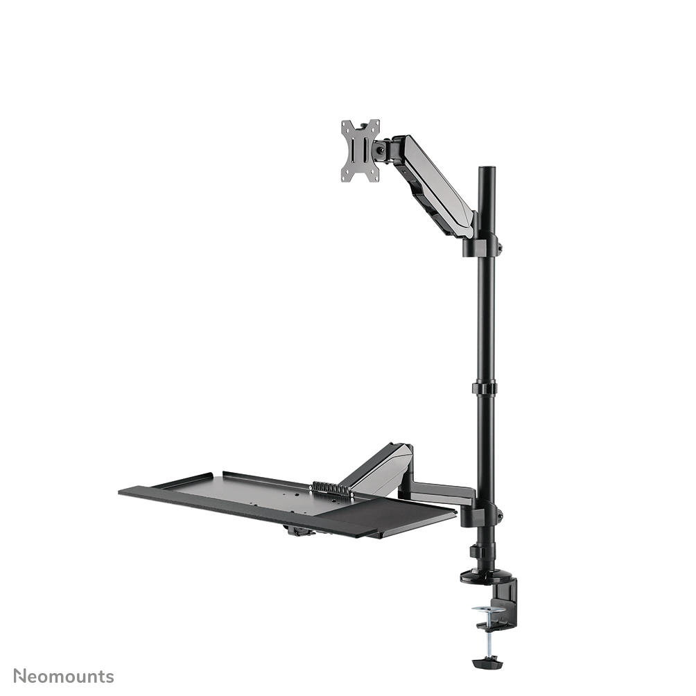 Neomounts DS90-325BL1 Soporte de sobremesa para puesto de trabajo de pie/sentado 1 pantalla - 17-32" - 1-9 kg (curvo 6 kg) - resorte de gas - negro