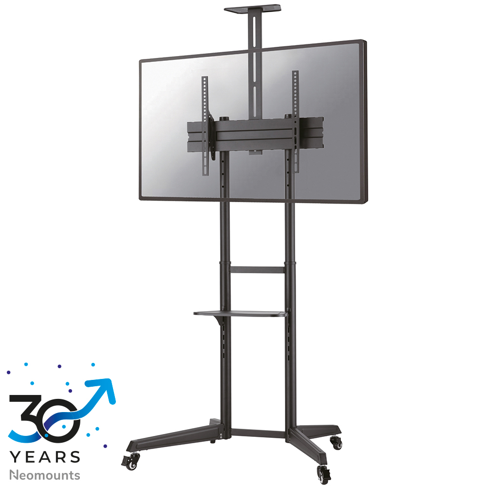 Neomounts FL50-550BL1 Carro para TV - 37-70" - máx 50 kg - manual alt. 128,5-145 cm - VESA 100x100-600x400 - incl. bandeja para cámara/hardware - negro