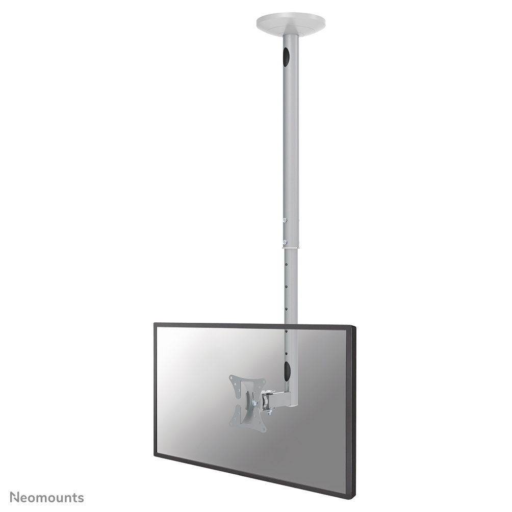 Neomounts FPMA-C050SILVER Soporte de techo para monitor/TV 1 pantalla - 10-30" - máx 20 kg - VESA 50x50-100x100 - alt. 60-85 cm - plata