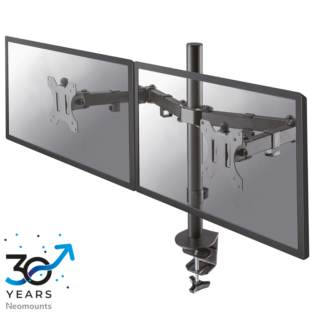 Neomounts FPMA-D550DBLACK Brazo de monitor 2 pantallas - 10-32" - 0-8 kg/pantalla - negro