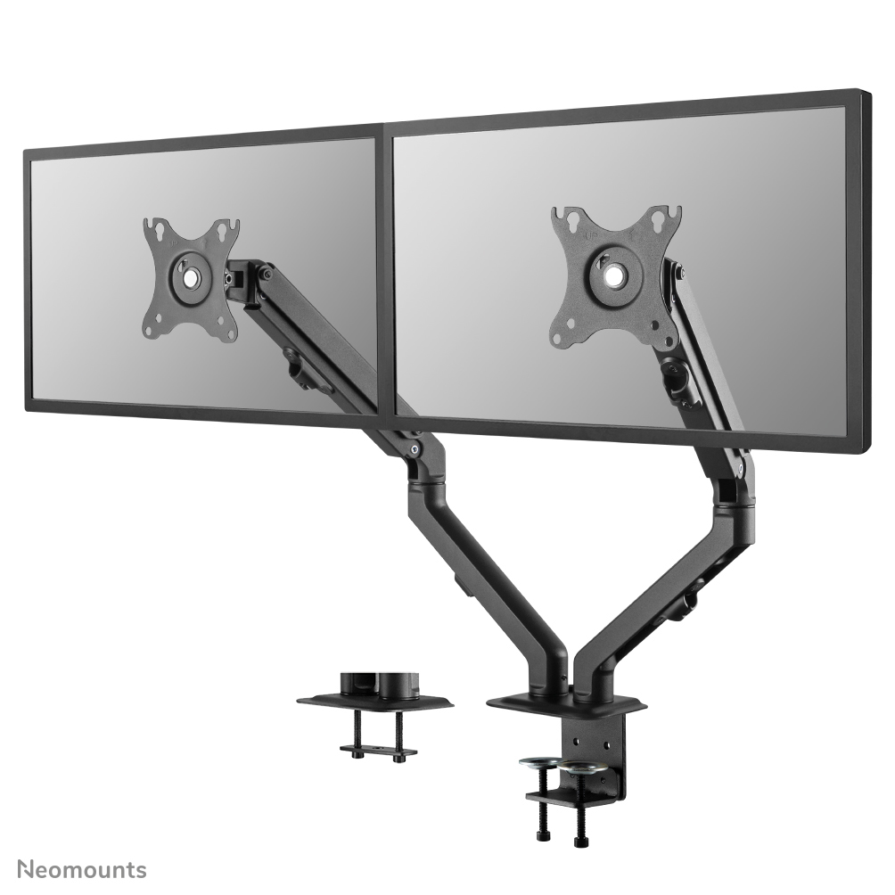 Neomounts FPMA-D650DBLACK Brazo de monitor 2 pantallas - 17-27" - 2-7 kg/pantalla - muelle helicoidal - negro