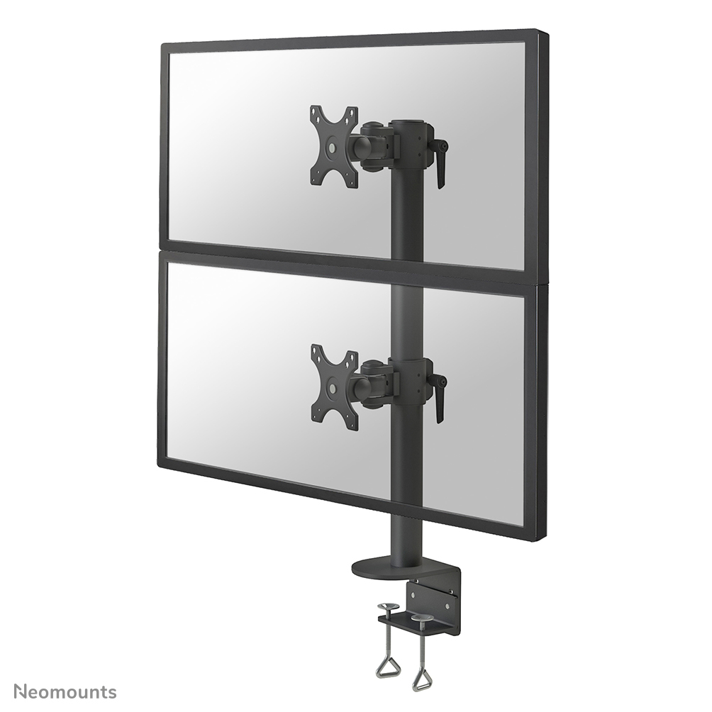 Neomounts FPMA-D960DVBLACKPLUS Brazo de monitor 2 pantallas - 17-49" - 0-15 kg/pantalla (curvo 13 kg/pantalla) - instalación vertical - negro