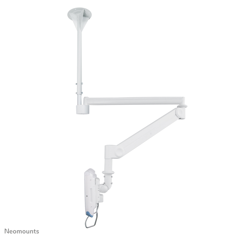 Neomounts FPMA-HAC100 Soporte de techo para monitor médico - 10-24" - alt. 0-170 cm - 1-6 kg - VESA 75x75-100x100 - resorte de gas - blanco