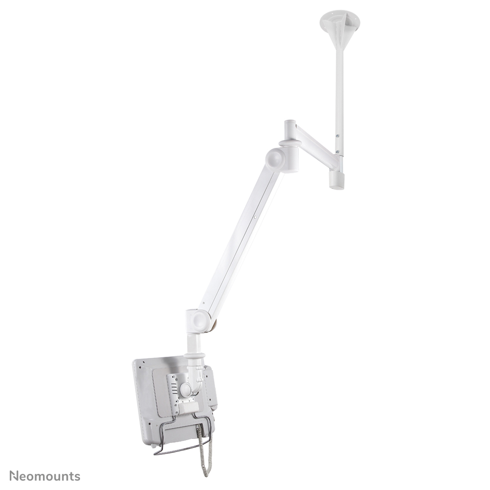 Neomounts FPMA-HAC100 Soporte de techo para monitor médico - 10-24" - alt. 0-170 cm - 1-6 kg - VESA 75x75-100x100 - resorte de gas - blanco