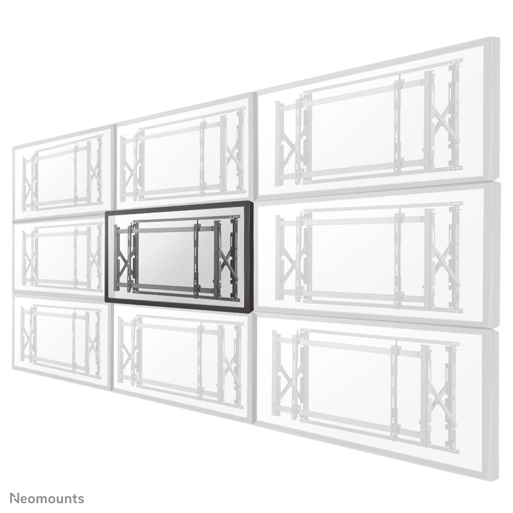 Neomounts LED-VW1750BLACK Soporte de pared para videowall - 32-55" - máx 35 kg - VESA 200x200-600x400 - prof. 4,9-22,3 cm - extraíble - micro ajuste - negro
