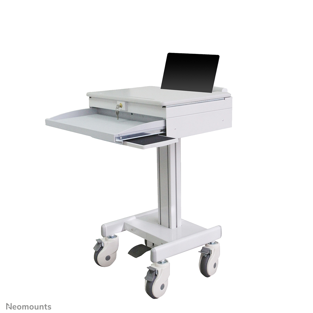 Neomounts MED-M100 Estación médica de trabajo móvil -17" - máx 5 kg - resorte de gas - bloqueable (incl. cerradura) - gris