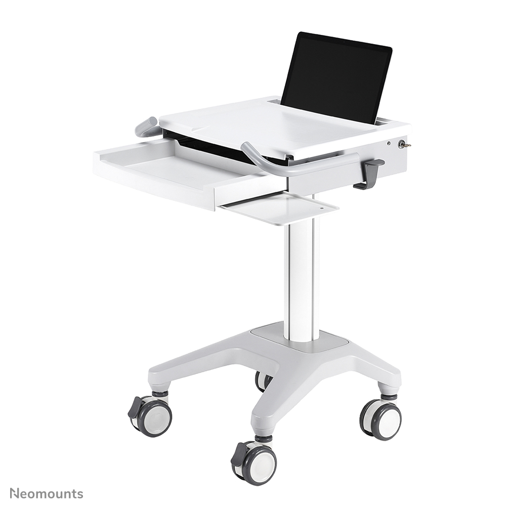 Neomounts MED-M200 Estación médica de trabajo - móvil 10-17" - máx 5 kg - resorte de gas - bloqueable (incl. cerradura) - blanco