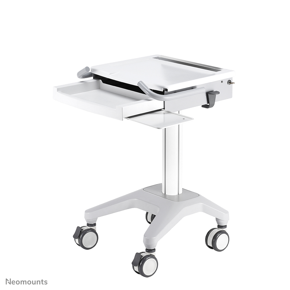 Neomounts MED-M200 Estación médica de trabajo - móvil 10-17" - máx 5 kg - resorte de gas - bloqueable (incl. cerradura) - blanco