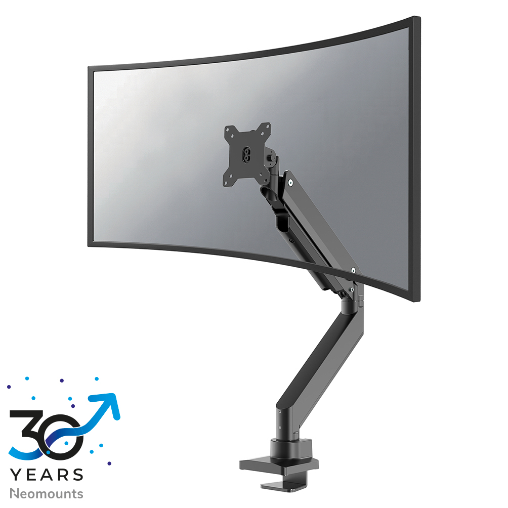 Neomounts NM-D775BLACKPLUS Brazo de monitor 1 pantalla - 10-49" - 1-18 kg (curvo 14 kg) - resorte de gas - Tope-a-180° - Topfix - negro