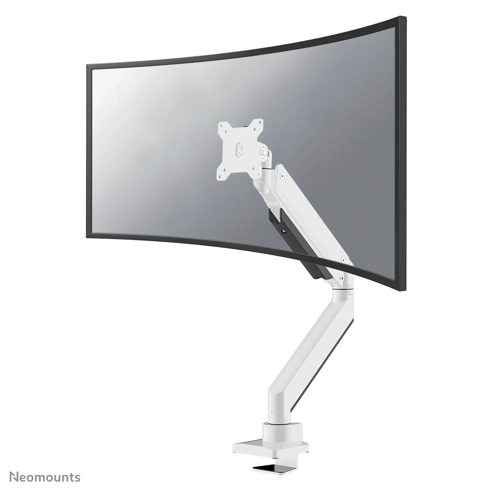 Neomounts NM-D775WHITEPLUS Brazo de monitor 1 pantalla - 10-49" - 1-18 kg (curvo 14 kg) - resorte de gas - Tope-a-180° - Topfix - blanco