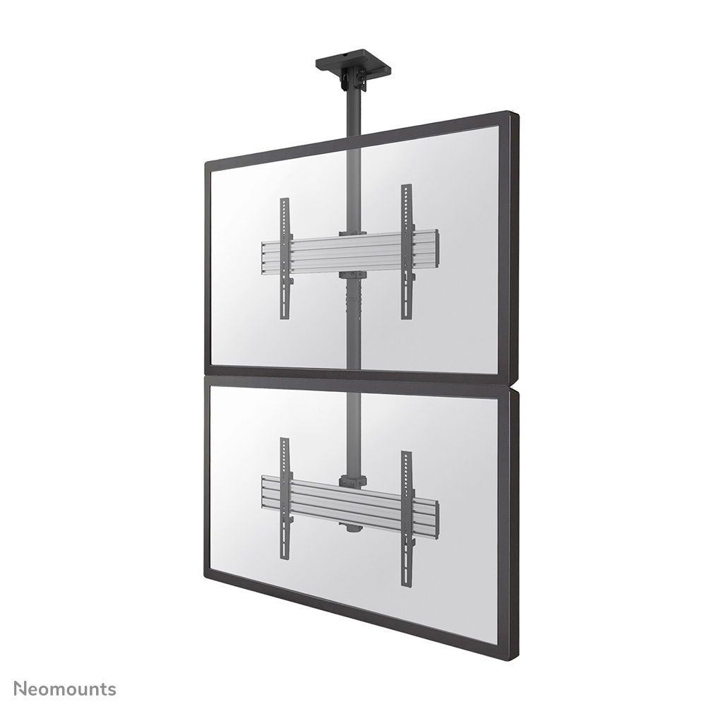 Neomounts NMPRO-C12 Soporte de techo para videowall 2 pantallas - 32-65" - máx 30 kg/pantalla - VESA 100x100-600x400 - alt. 325 cm - instalación vertical - negro