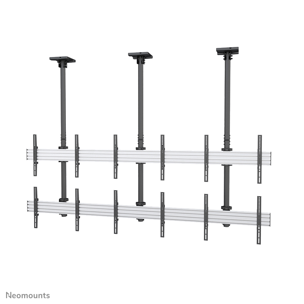 Neomounts NMPRO-C32 Soporte de techo para videowall 6 pantallas - 32-55" - máx 30 kg/pantalla - VESA 100x100-600x400 - alt. 325 cm - negro