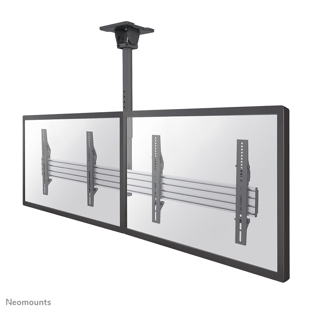 Soporte de techo Neomounts Menuboard para dos pantallas de 32 "-55" / 65 "- negro