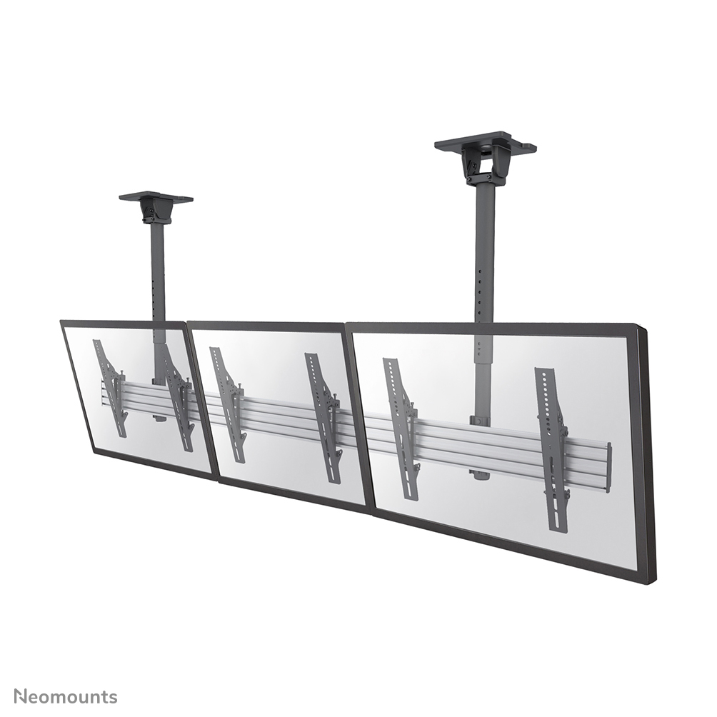 Soporte de techo Neomounts Menuboard para tres pantallas de 32 "-55" / 65 "- Negro