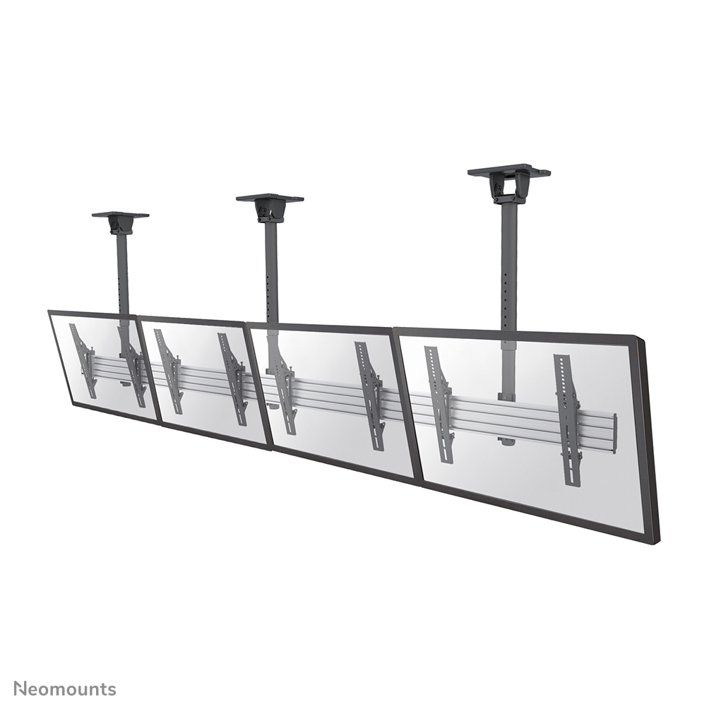 Soporte de techo Neomounts Menuboard para cuatro pantallas de 32 "-55" / 65 "- Negro
