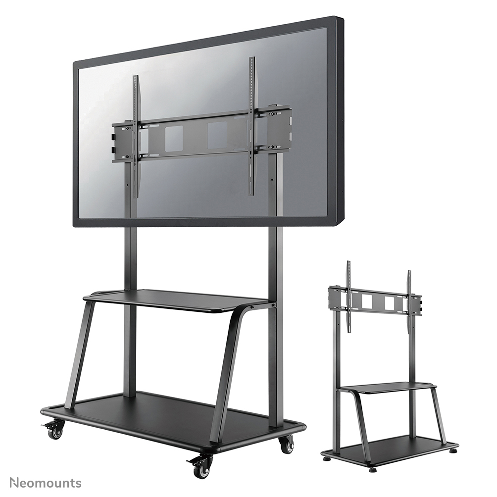 Neomounts NS-M4000BLACK Carro para TV - 60-105" - máx 150 kg - manual alt. 131-153 cm - VESA 200x200-1000x600 - incl. bandeja para hardware - negro