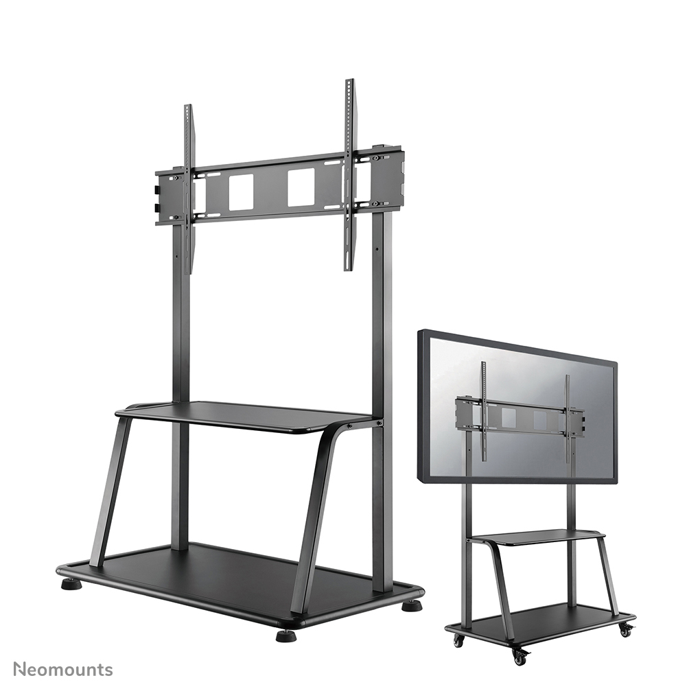 Neomounts NS-M4000BLACK Carro para TV - 60-105" - máx 150 kg - manual alt. 131-153 cm - VESA 200x200-1000x600 - incl. bandeja para hardware - negro