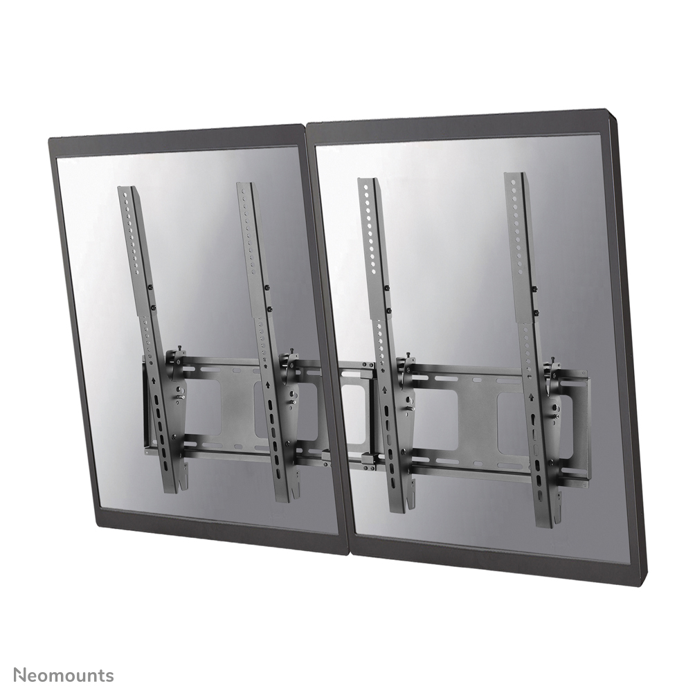 Neomounts NS-WMB200PBLACK Soporte de pared para cartel de menú 2 pantallas - 40-52" - máx 50 kg/pantalla - VESA 200x200-400x600 - prof. 7,8 cm - inclinable - vertical - negro