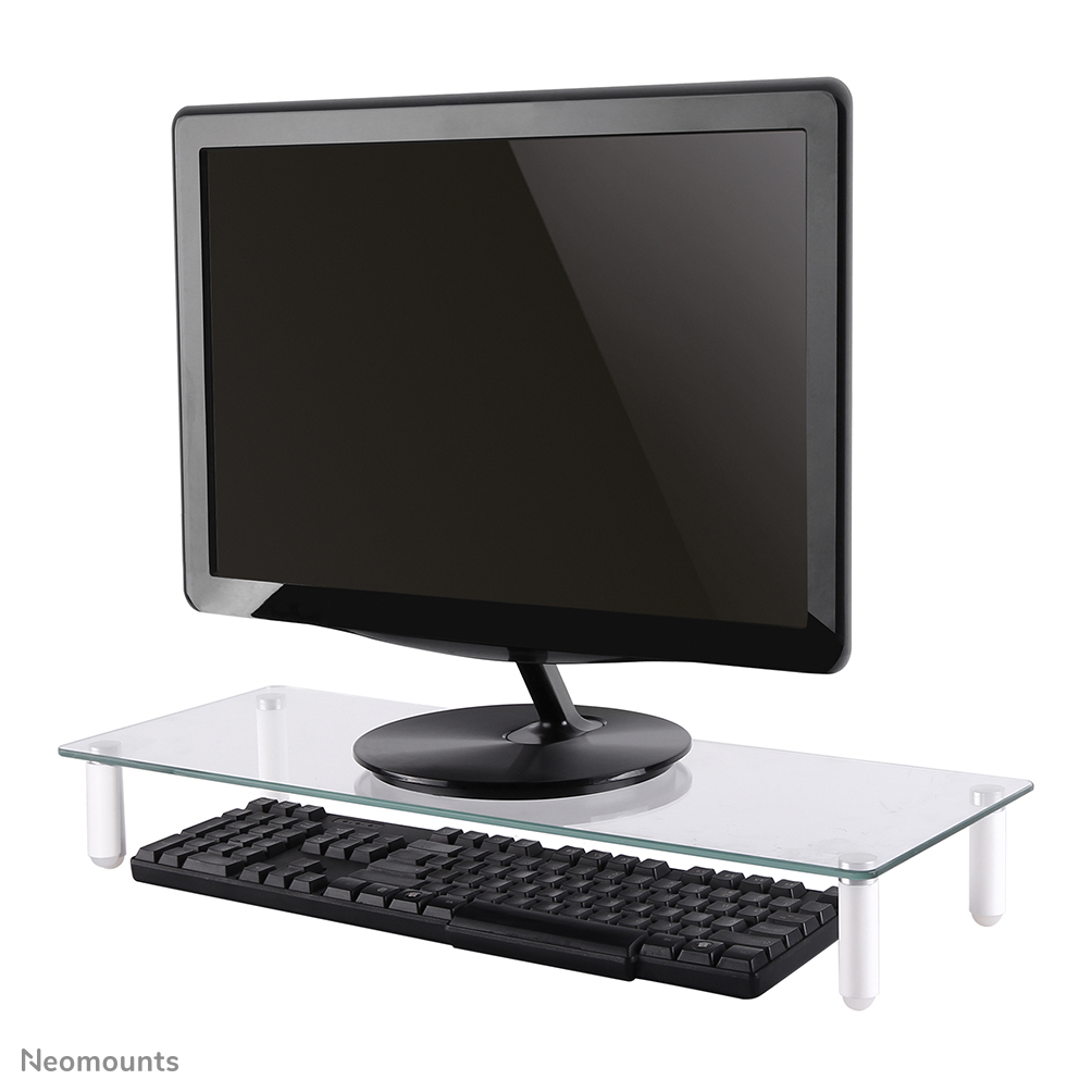 Neomounts NSMONITOR10 Soporte elevador para monitor/portátil - máx 25 kg - alt.x anch.x prof. 8x56x21 cm - universal - transparente