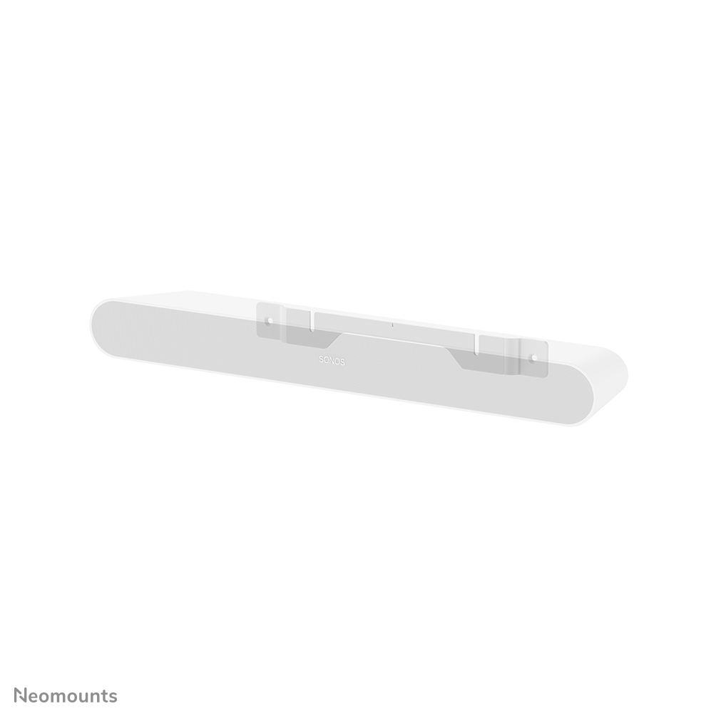 Neomounts WL30-724WH1 Soporte de pared para Sonos Ray - Instalación sencilla - Incluye nivel de burbuja - Extrafino (14 mm) - Almohadillas antideslizantes - blanco