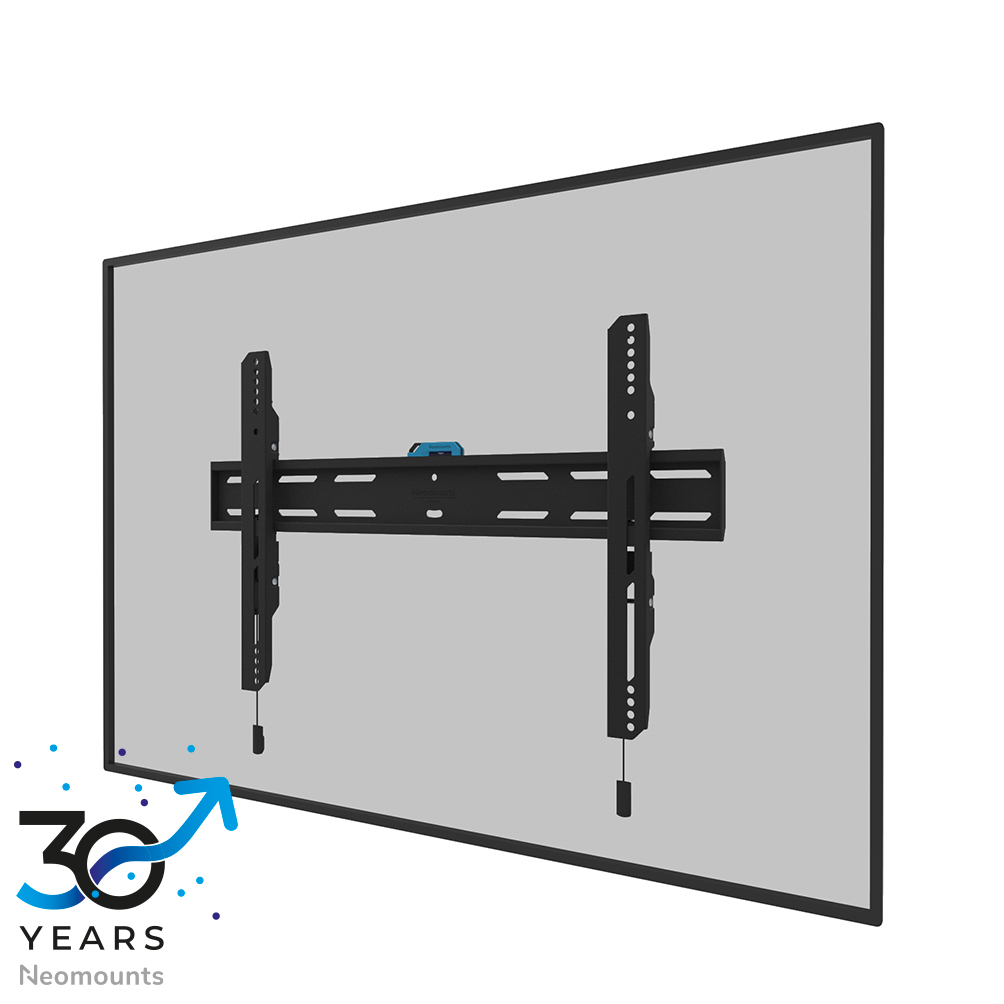 Neomounts LEVEL-850 WL30S-850BL16 Soporte de pared fijo para TV - 42-86" - máx 60 kg - VESA 100x100-600x400 - prof. 3,3 cm - ajuste del nivel - bloqueable (incl. tornillo de seguridad, excl. cerradura) - Modelo de Instalación Rápida incl. plantilla de fijación - negro