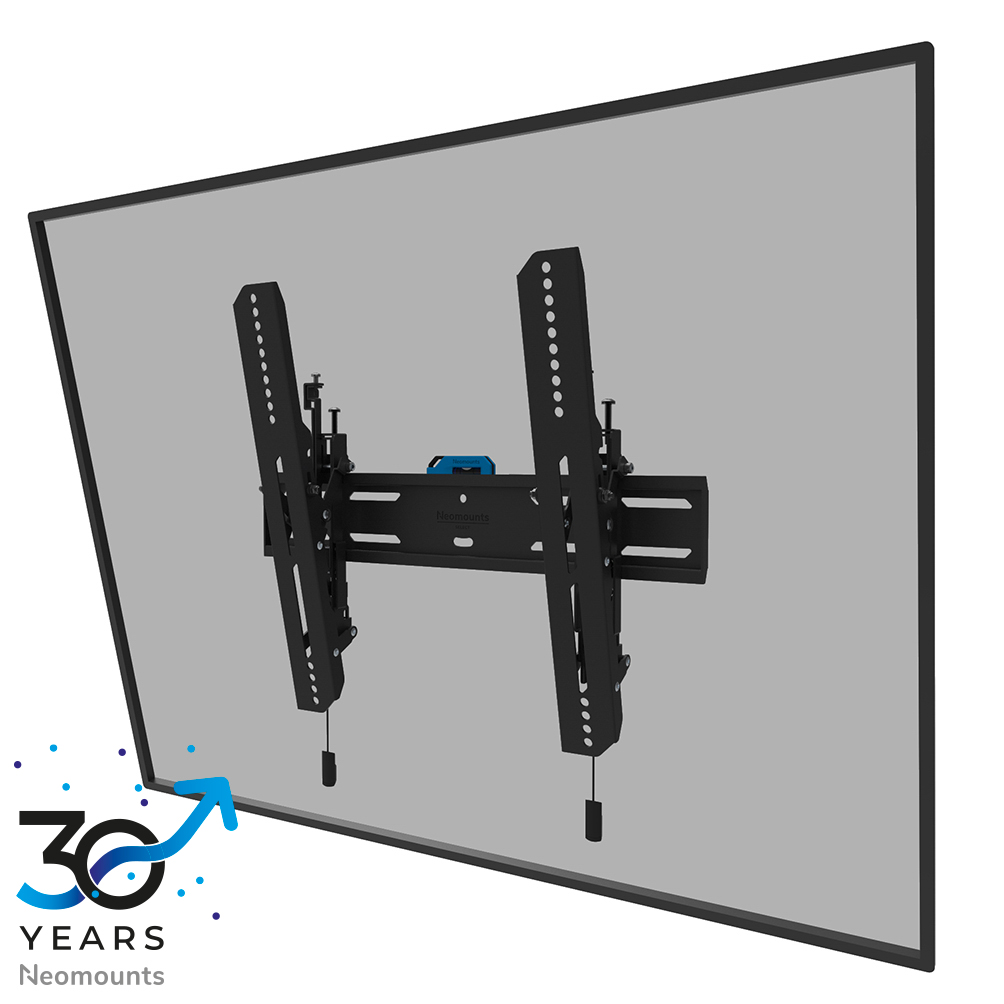 Neomounts LEVEL-850 WL35S-850BL14 Soporte de pared inclinable para TV - 40-75" - máx 50 kg - VESA 100x100-400x400 - prof. 3,5 cm - ajuste del nivel - bloqueable (incl. tornillo de seguridad, excl. cerradura) - Modelo de Instalación Rápida incl. plantilla de fijación - negro