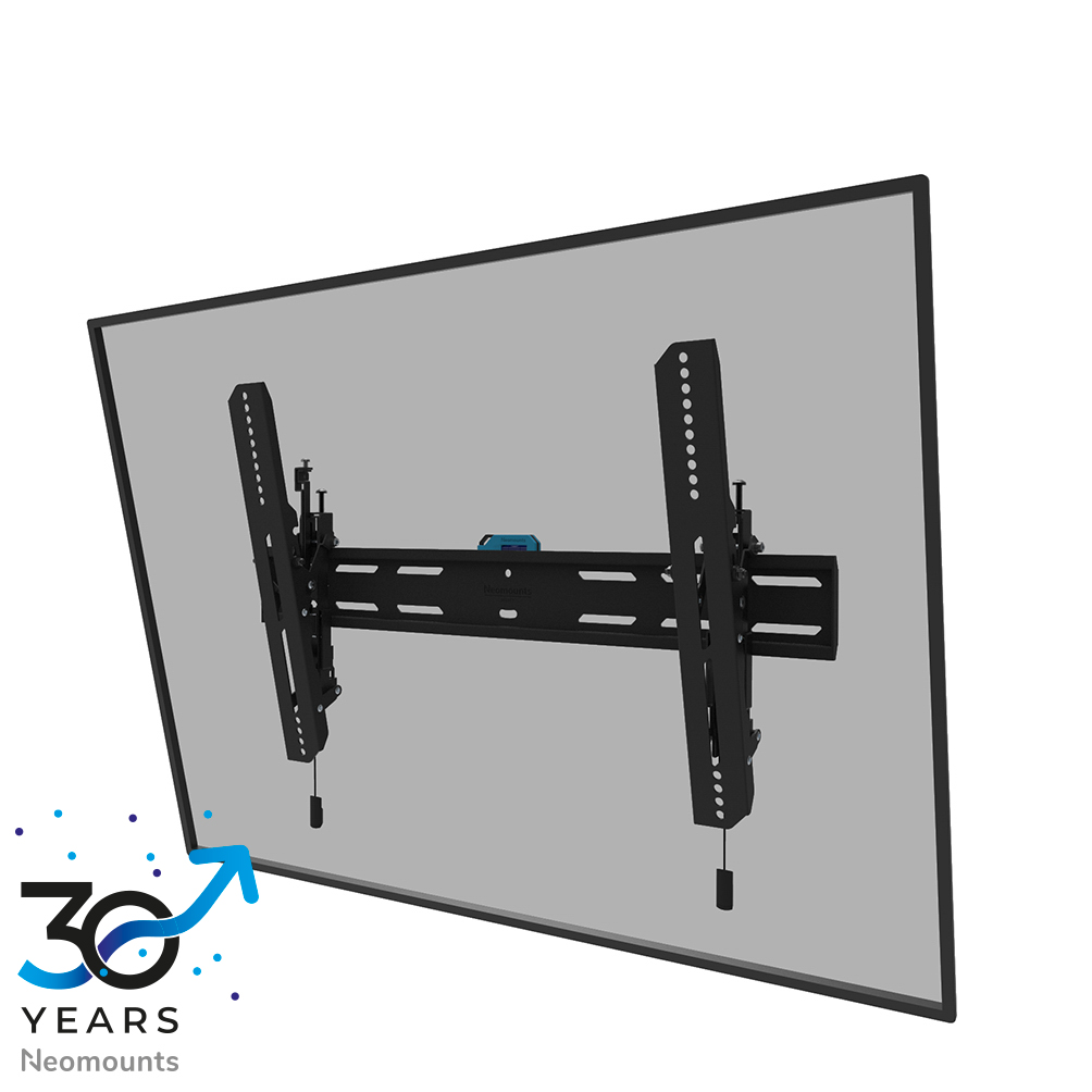 Neomounts LEVEL-850 WL35S-850BL16 Soporte de pared inclinable para TV - 42-86" - máx 60 kg - VESA 100x100-600x400 - prof. 3,5 cm - ajuste del nivel - bloqueable (incl. tornillo de seguridad, excl. cerradura) - Modelo de Instalación Rápida incl. plantilla de fijación - negro
