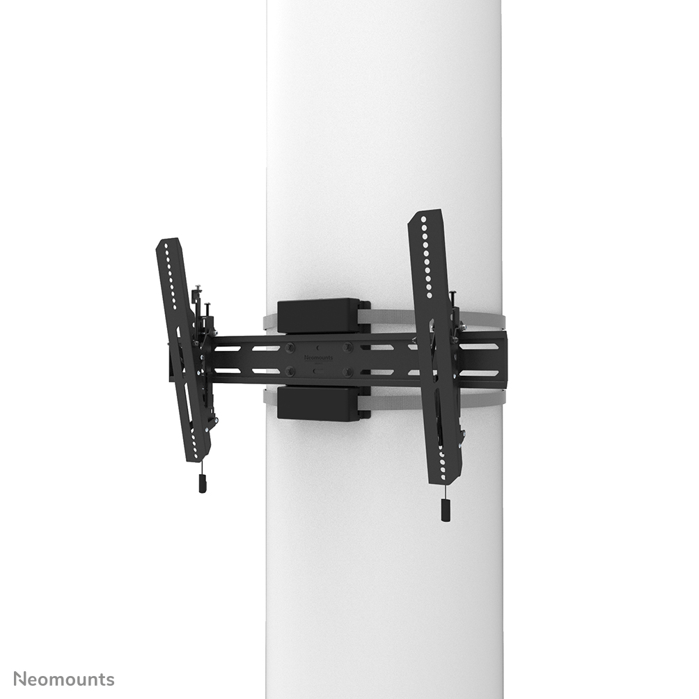 Neomounts WL35S-910BL16 Soporte de TV para columna, inclinable - 40-75" - máx 50 kg - VESA 300x100-600x400 - adecuado para Ø 25-100 cm - prof. 6,9 cm - ajuste del nivel - bloqueable (incl. tornillo de seguridad, excl. cerradura) - negro