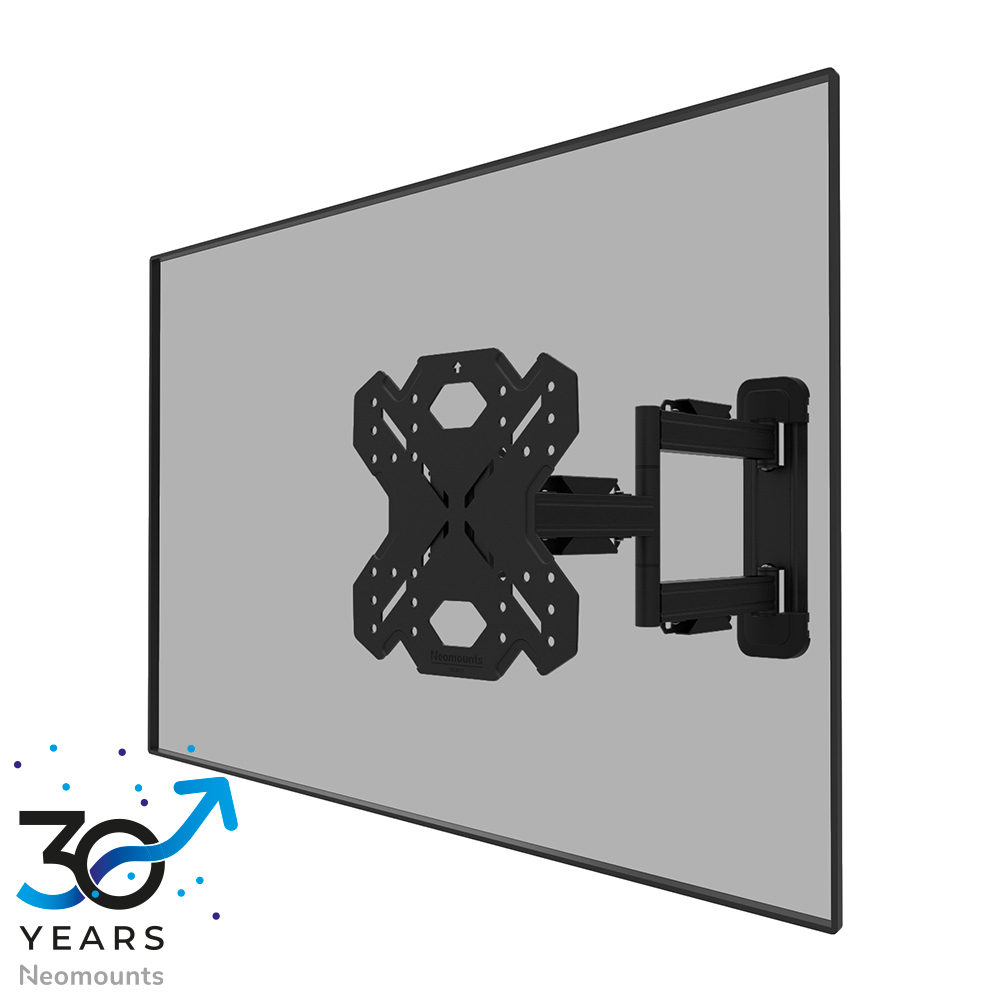 Neomounts LEVEL-850 WL40S-850BL12 Soporte de pared con movimiento completo para TV - 32-55" - máx 40 kg - VESA 100x100-200x200 - prof. 4,7-55,5 cm - ajuste del nivel - Modelo de Instalación Rápida incl. plantilla de fijación - negro