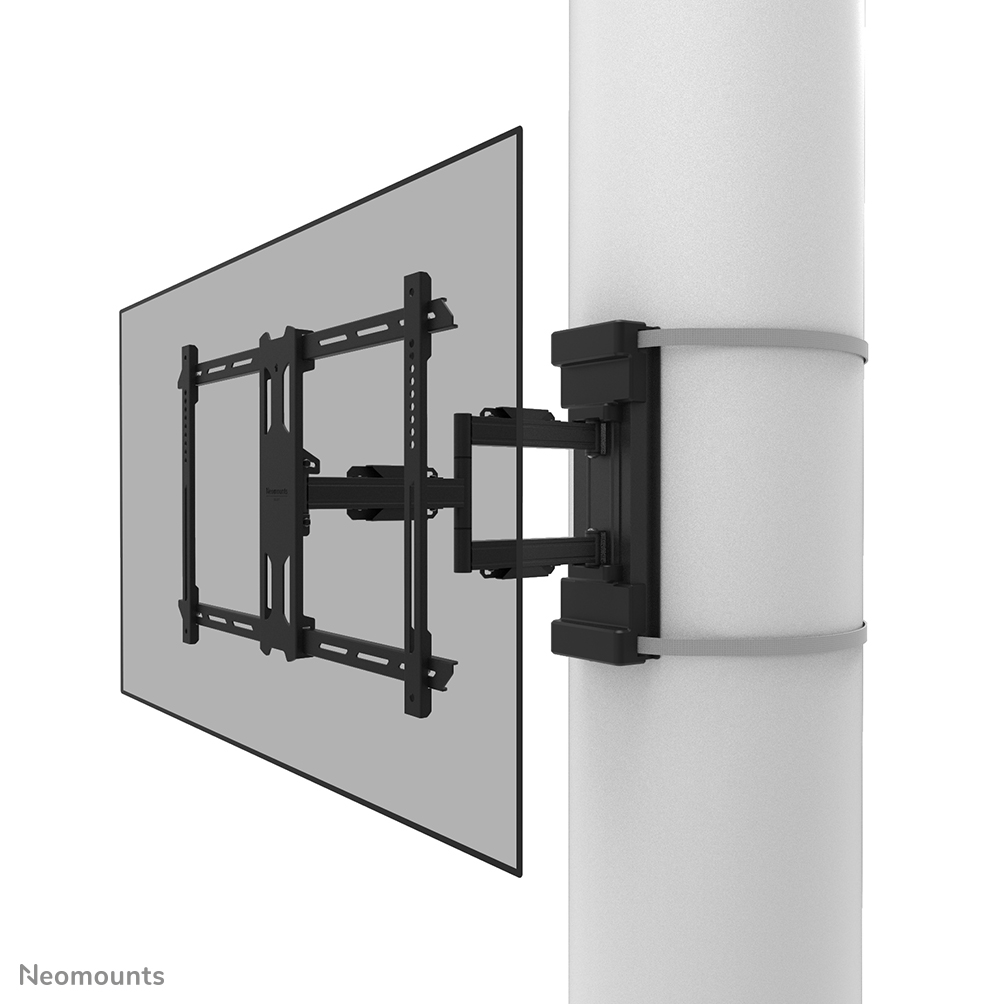 Neomounts WL40S-910BL16 Soporte de TV para columna, con movimiento completo - 40-70" - máx 45 kg - VESA 200x100-600x400 - adecuado para Ø 25-100 cm - prof. 8,2-59 cm - ajuste del nivel - negro