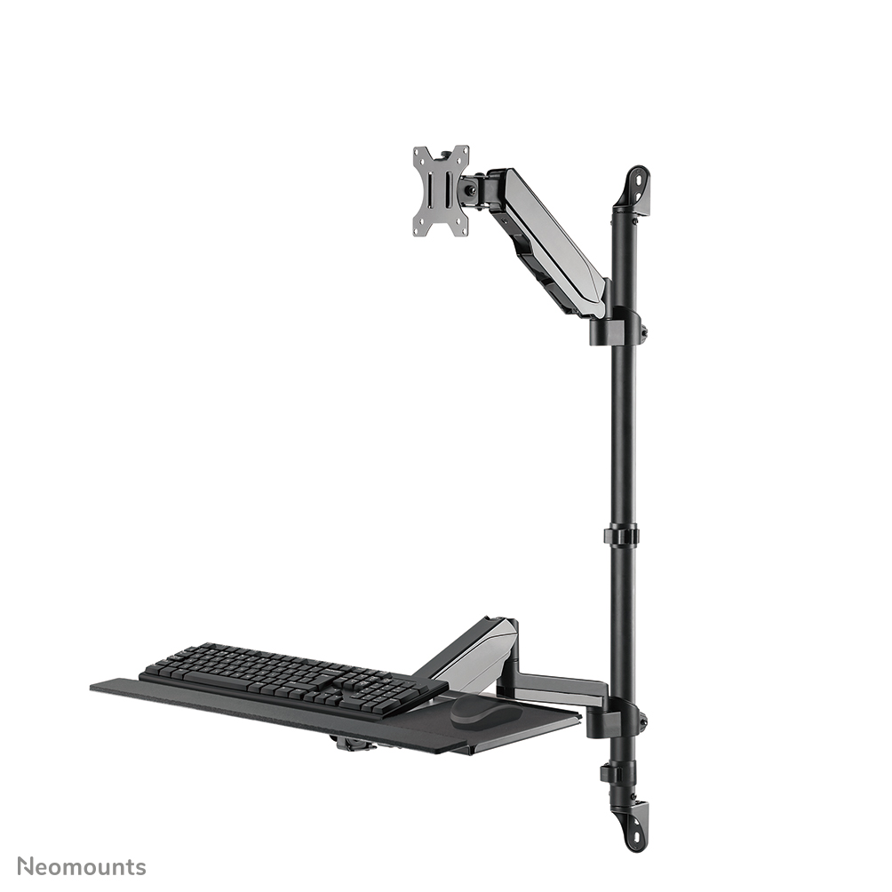 Neomounts WL90-325BL1 Soporte de pared para puesto de trabajo de pie/sentado - 17-32" - 1-9 kg (curvo 6 kg) - resorte de gas - negro